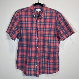 GAP Short Sleeve Plaid Button Down - Medium